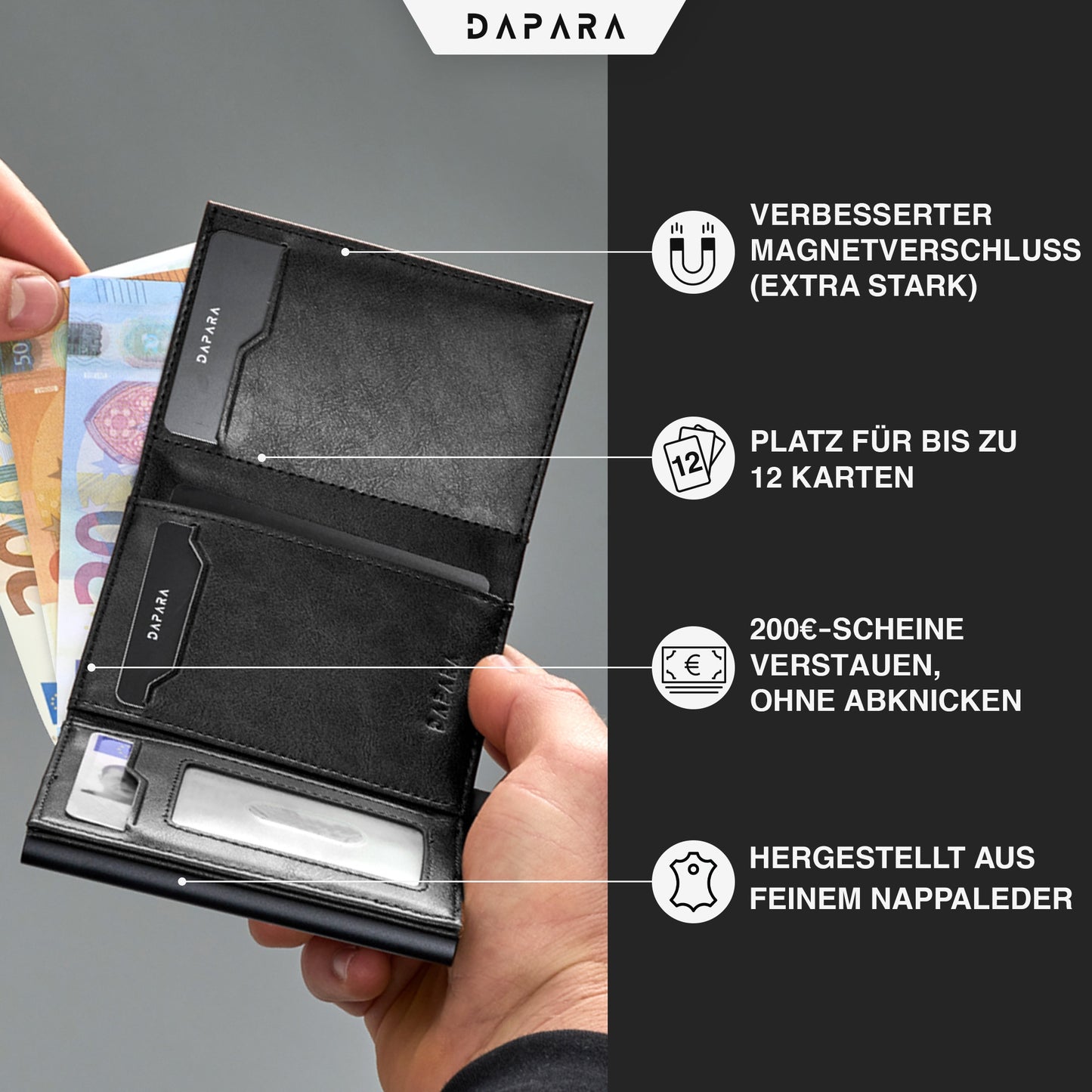 DAPARA Slim Wallet Icon – Premium Kartenetui