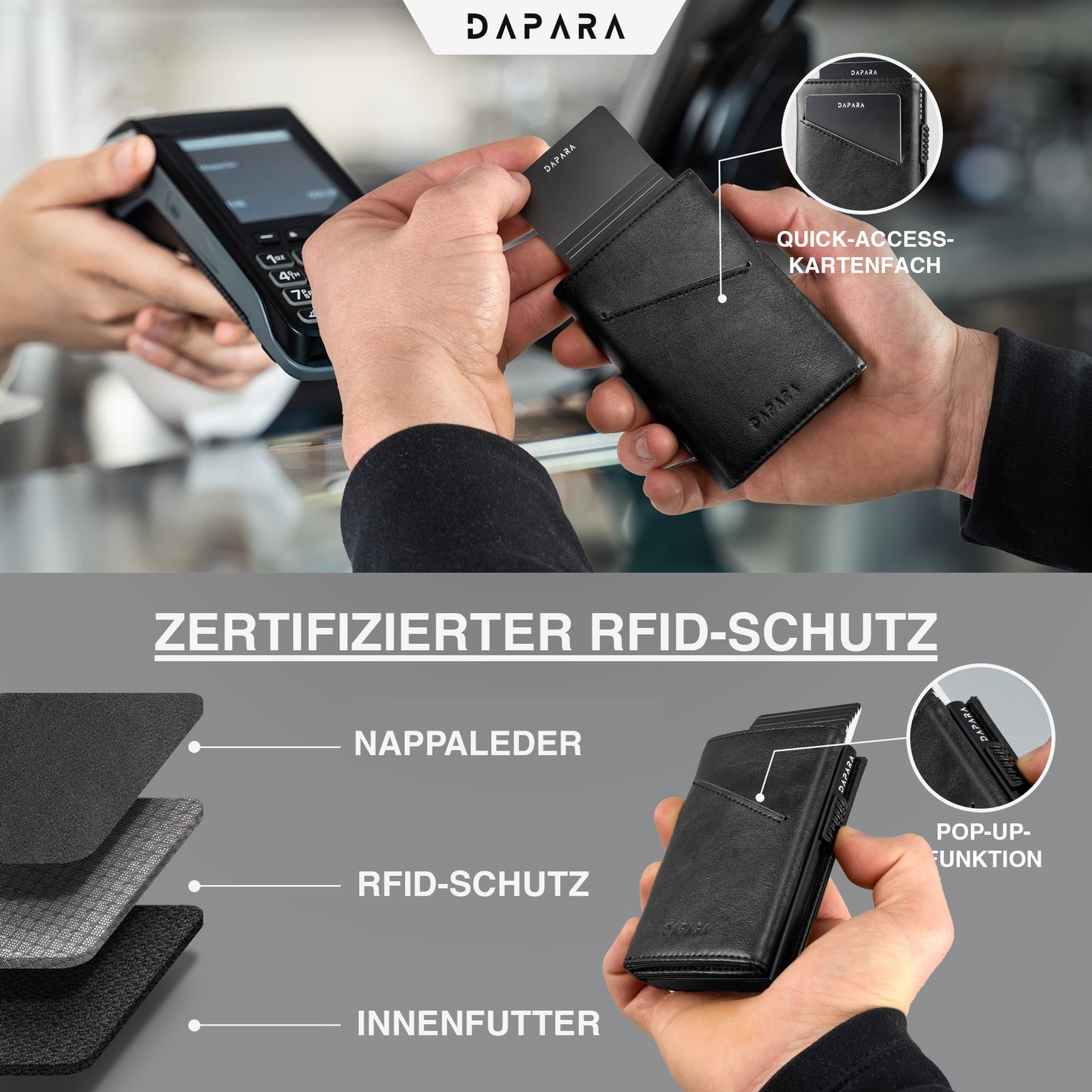 DAPARA Slim Wallet Icon – Premium Kartenetui