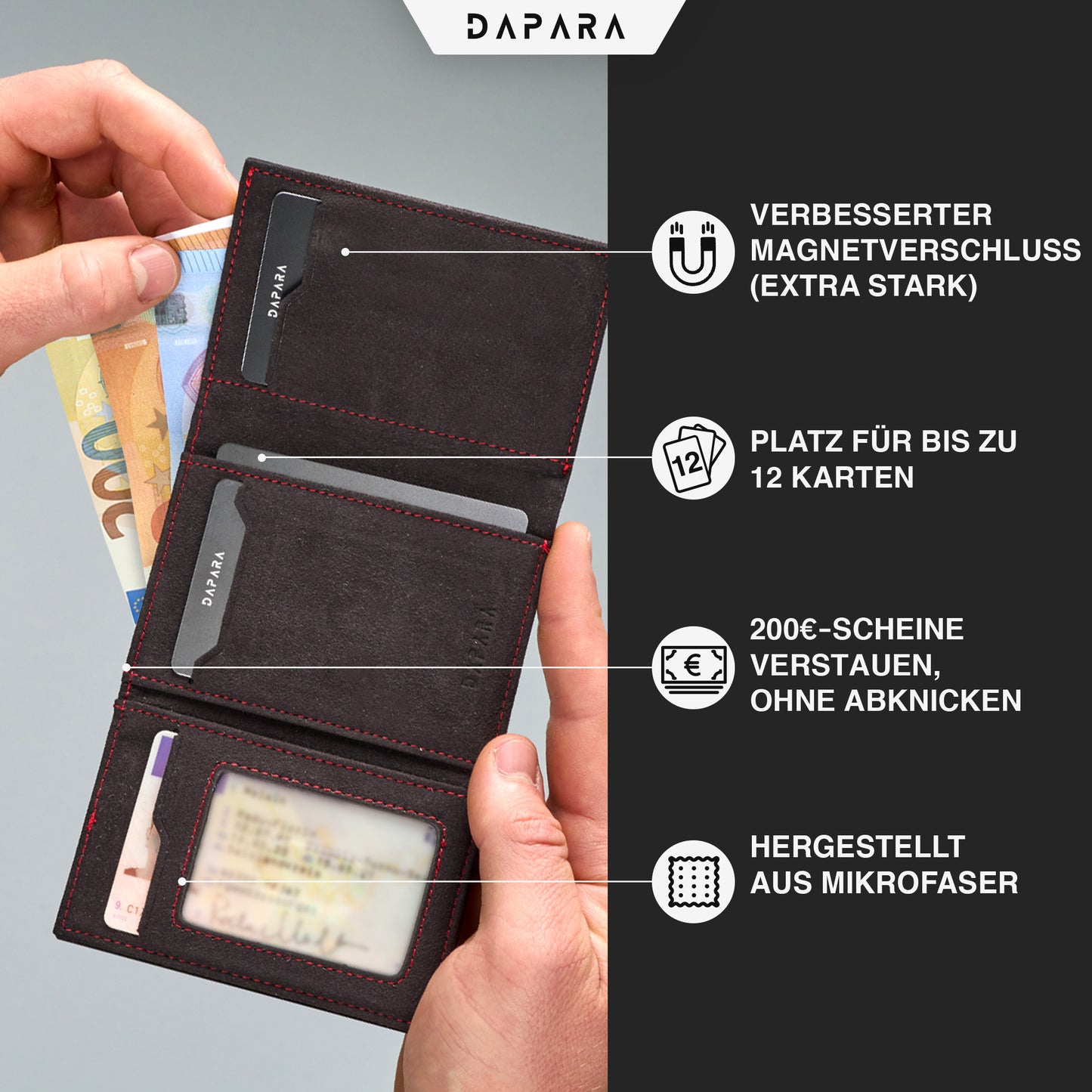 DAPARA Slim Wallet Icon – Premium Kartenetui