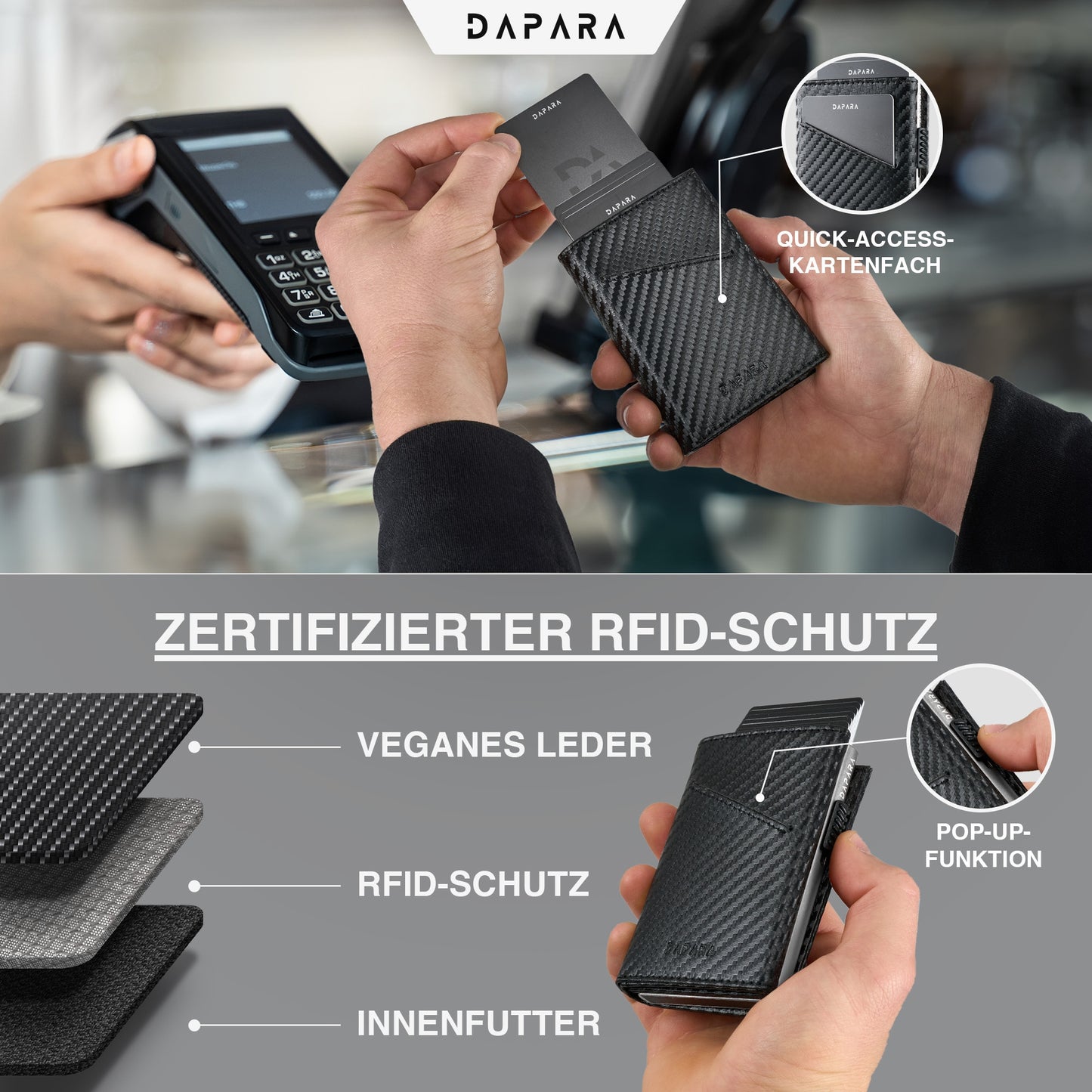 DAPARA Slim Wallet Icon – Premium Kartenetui