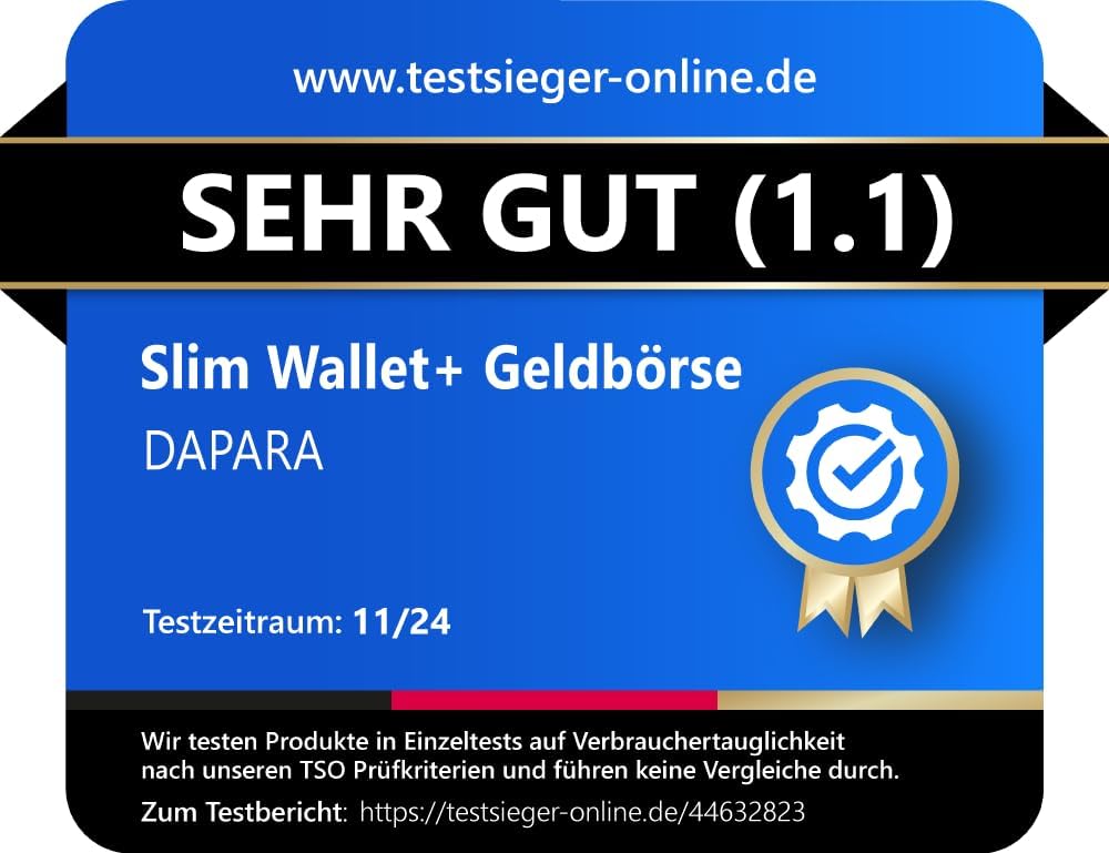 DAPARA Slim Wallet mit Münzfach & RFID-Schutz | Geldbörse Herren klein | Portmonee Herren | Kartenetui für 12 Karten | Smart Wallet for Men | Karten Geldbeutel | Kreditkartenetui | Carbon