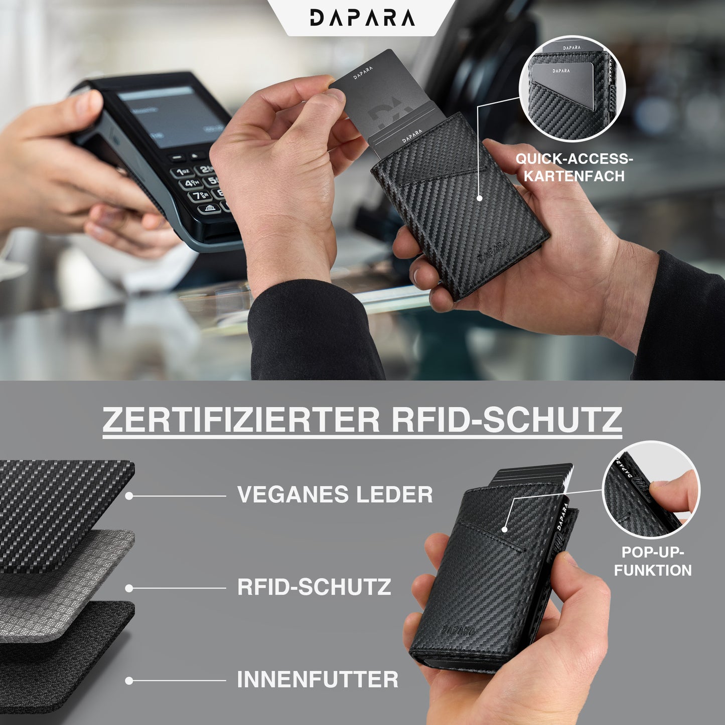 DAPARA Slim Wallet Icon – Premium Kartenetui