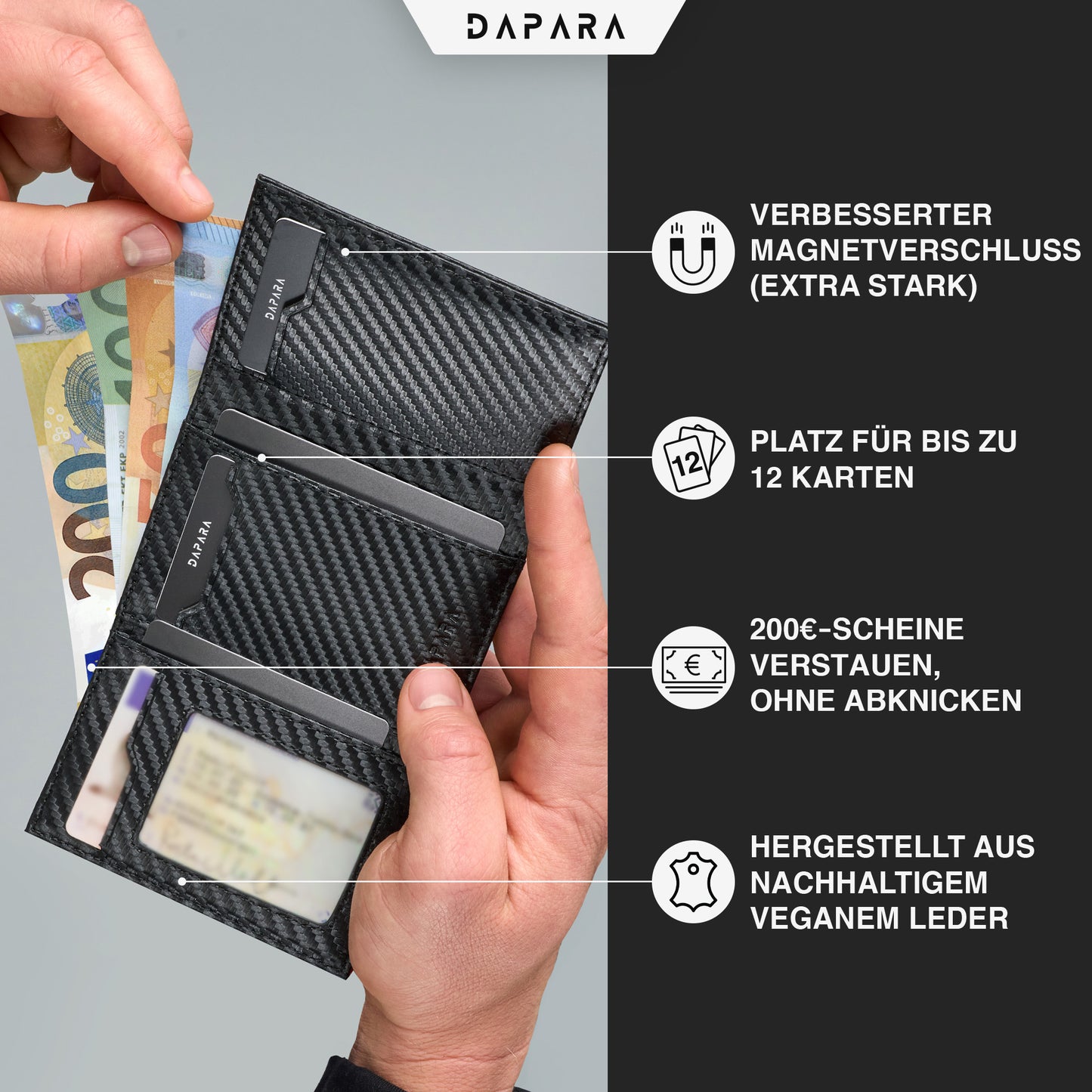 DAPARA Slim Wallet Icon – Premium Kartenetui