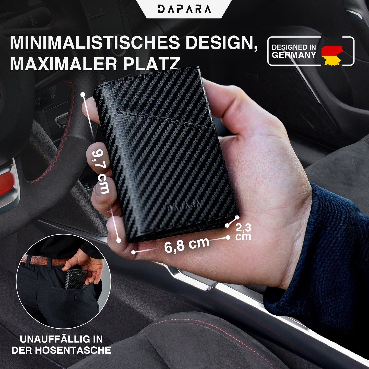 DAPARA Slim Wallet Icon – Premium Kartenetui