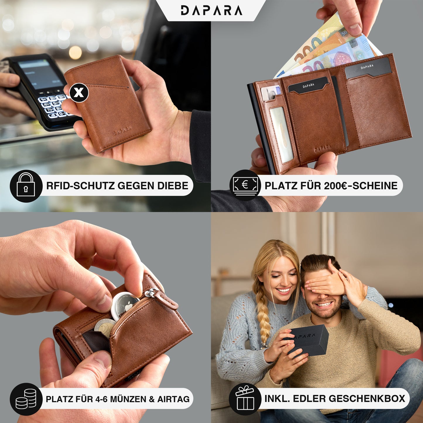DAPARA Slim Wallet Icon – Premium Kartenetui