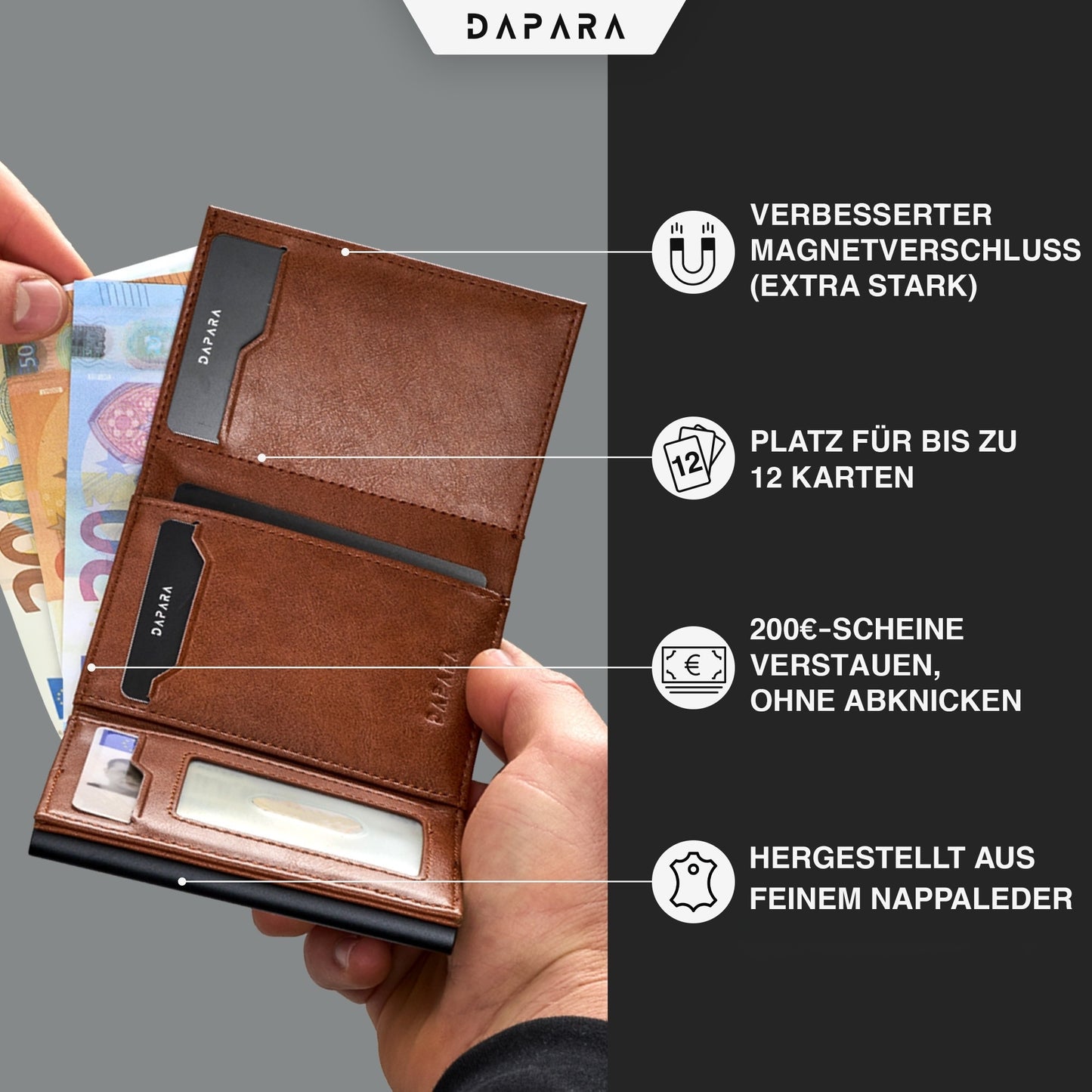 DAPARA Slim Wallet Icon – Premium Kartenetui