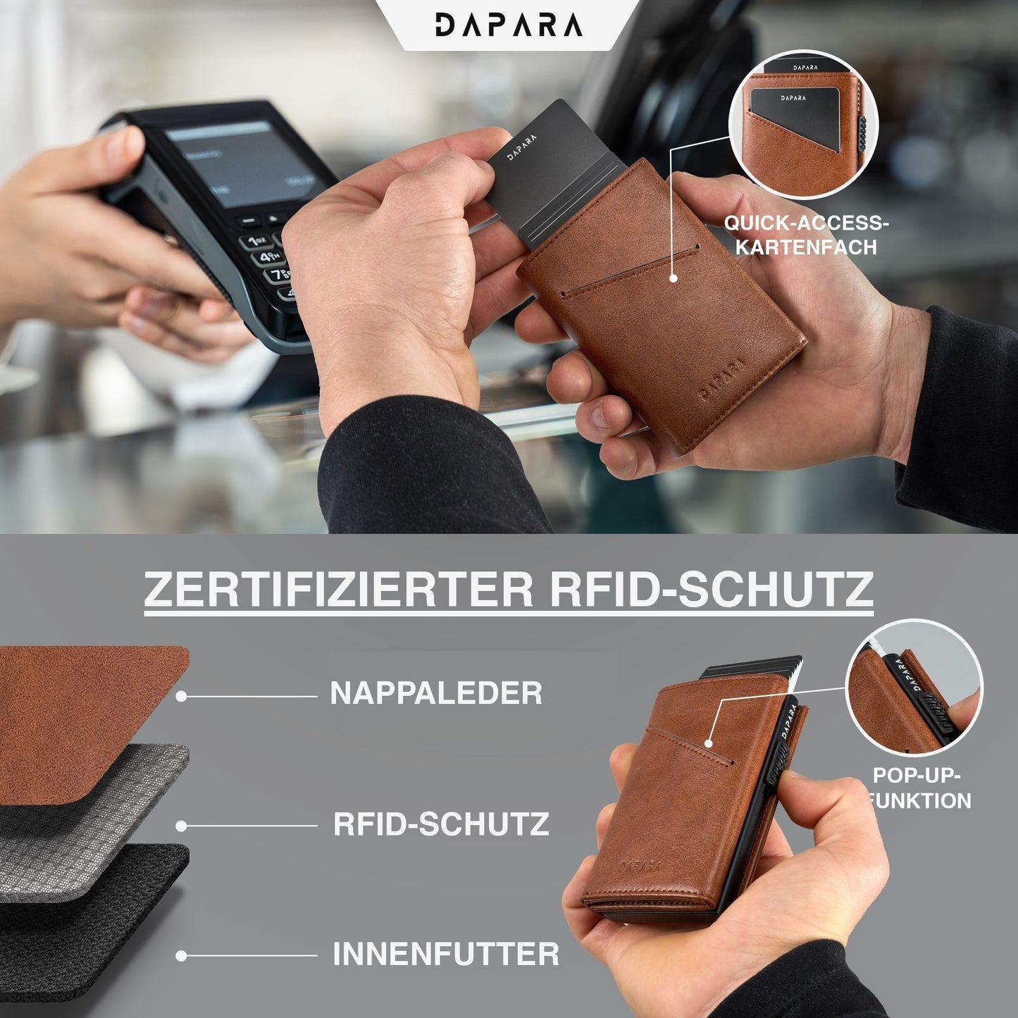 DAPARA Slim Wallet Icon – Premium Kartenetui