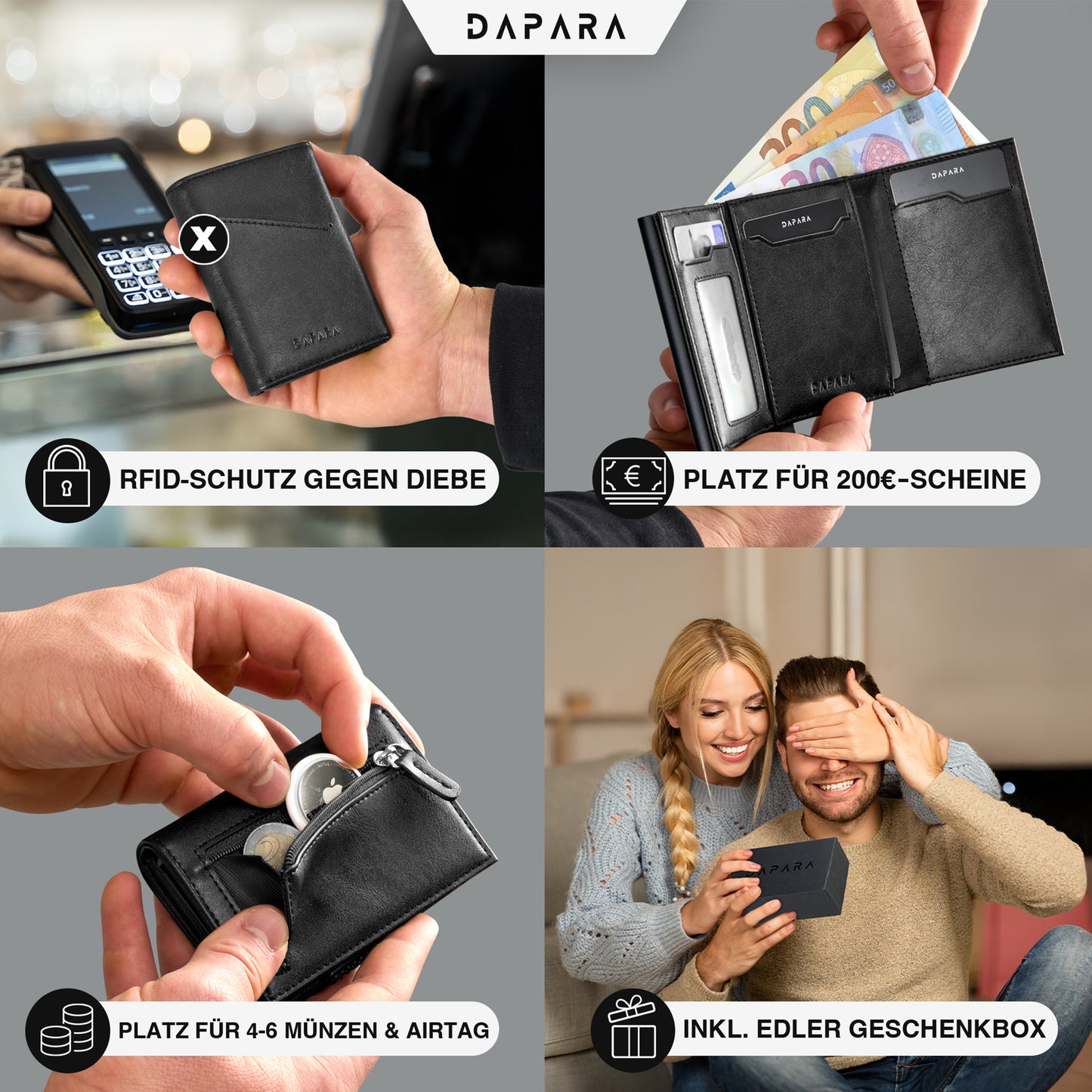 DAPARA Slim Wallet Icon – Premium Kartenetui