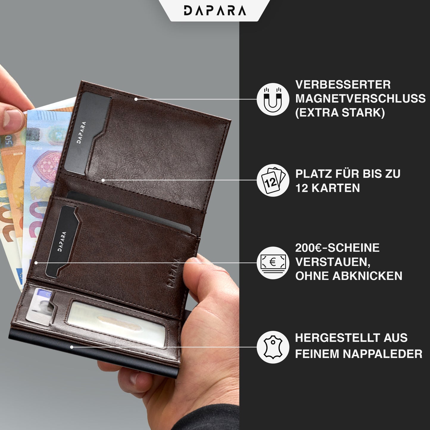 DAPARA Slim Wallet Icon – Premium Kartenetui