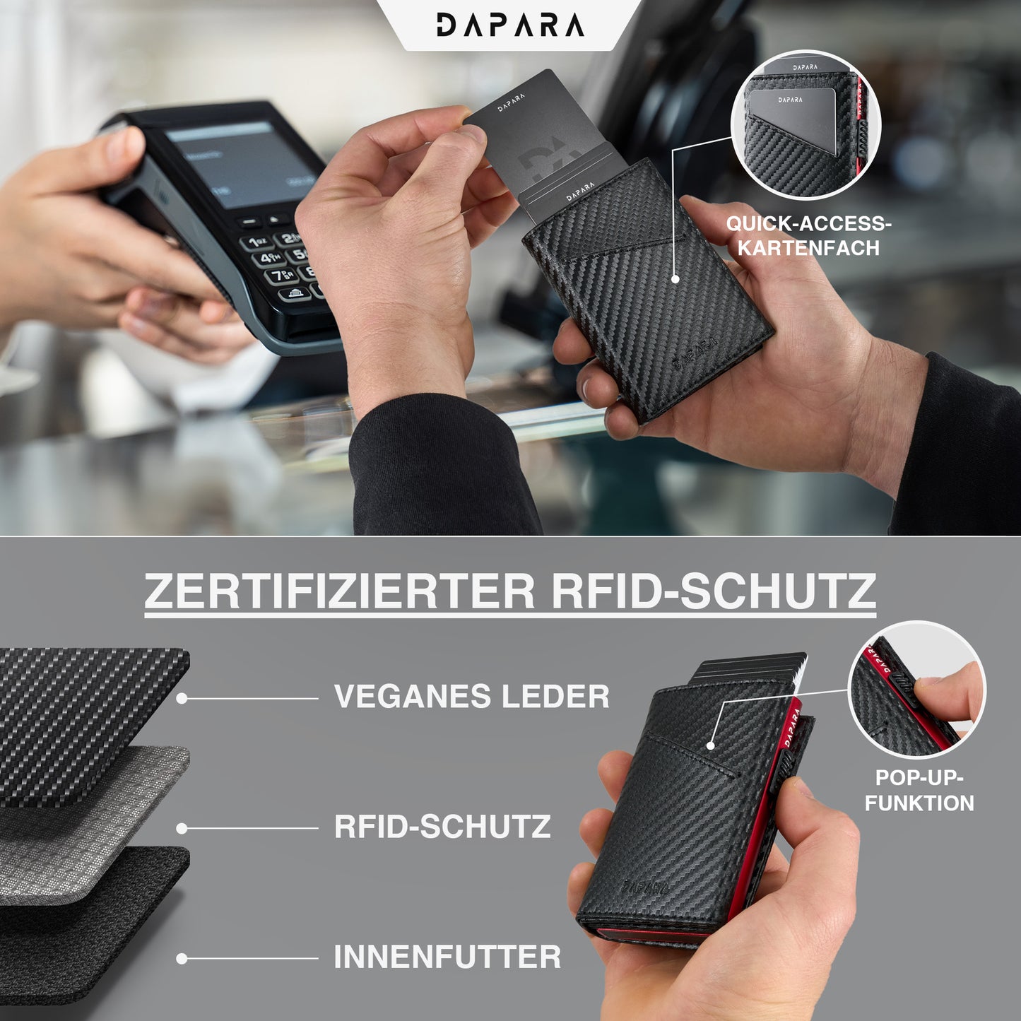 DAPARA Slim Wallet Icon – Premium Kartenetui