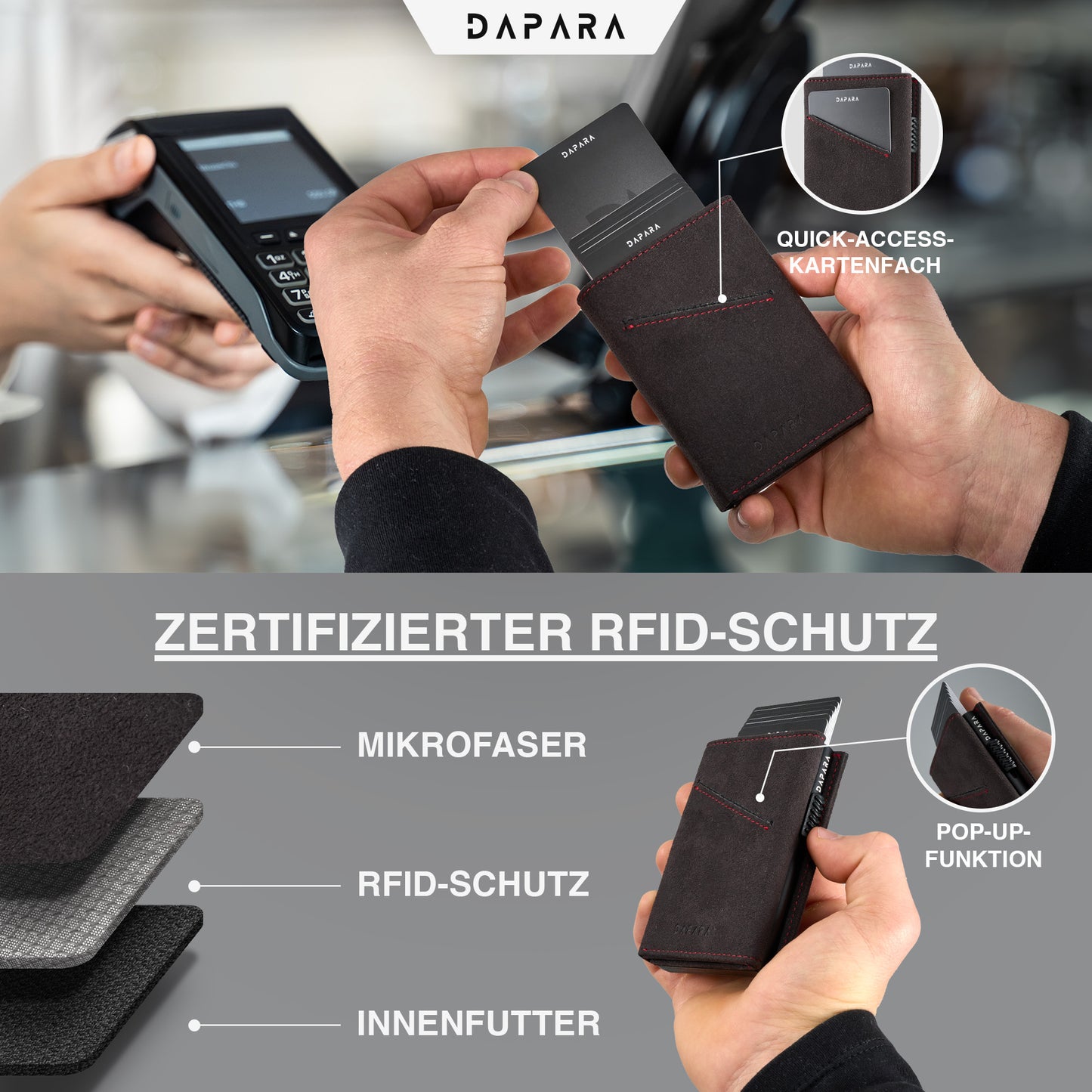 DAPARA Slim Wallet Icon – Premium Kartenetui