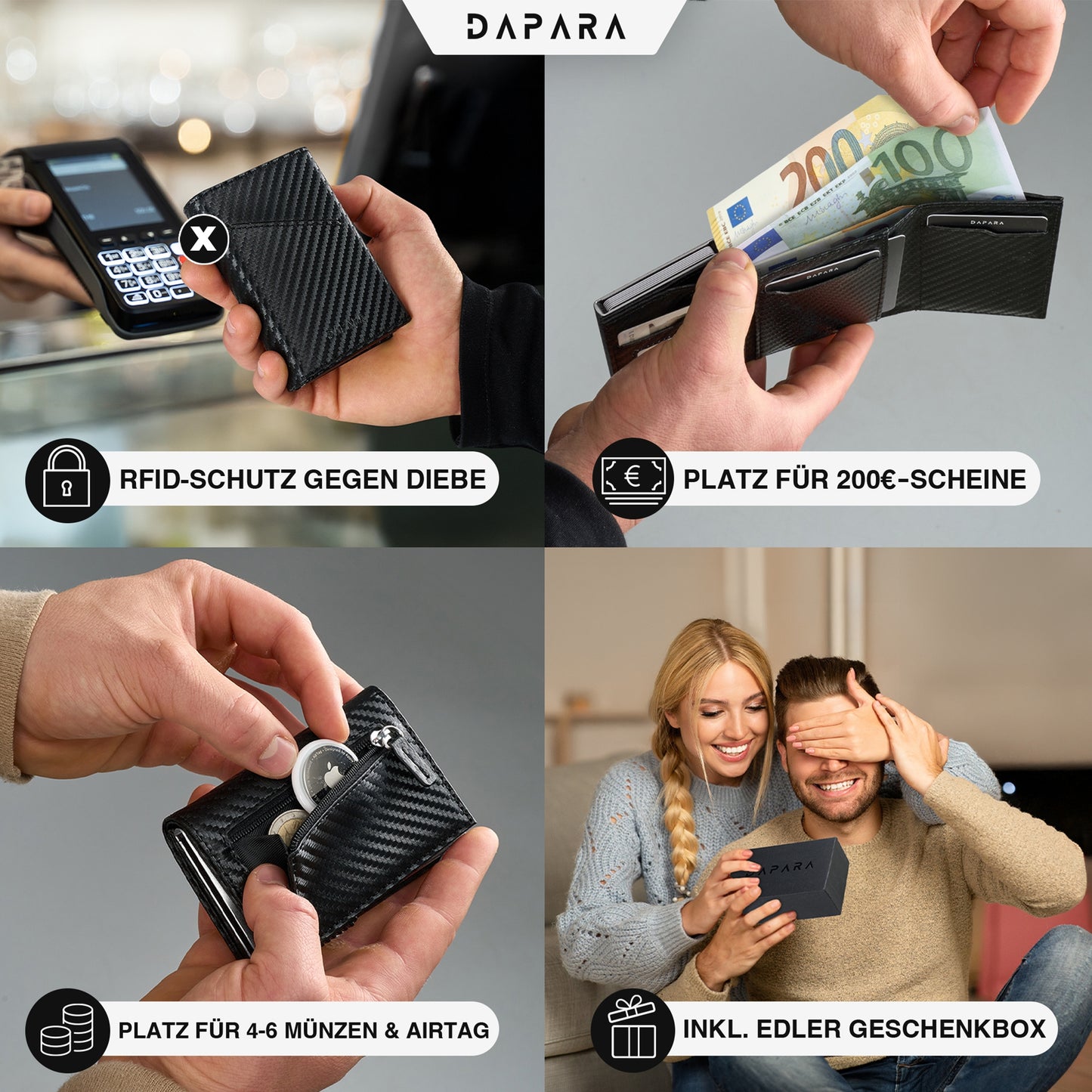 DAPARA Slim Wallet Icon – Premium Kartenetui