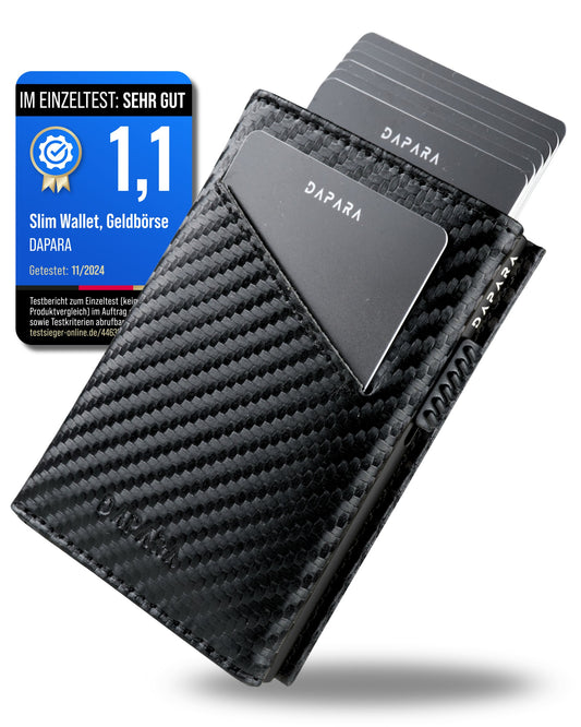 DAPARA Slim Wallet Pista Carbon - Black – Bild 1 von 9